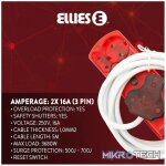 Ellies 4 Way High Surge Extension Lead - 3M - Image 3