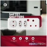Ellies 4-Way Medium Surge Adaptor with Schuko - White - Image 11