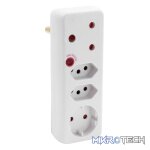 Ellies 4-Way Medium Surge Adaptor with Schuko - White - Image 10