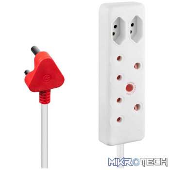 Ellies 4 Way Medium Surge Extension Lead -3M