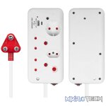 Ellies 4-Way Medium Surge Multiplug with USB-A+USB-C 0.5m - Image 3