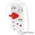 Ellies 4-Way Medium Surge Multiplug with USB-A+USB-C 0.5m - Image 7