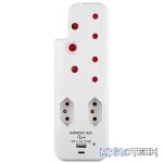 Ellies  4 Way Medium Surge adaptor with type C + USB - Image 2