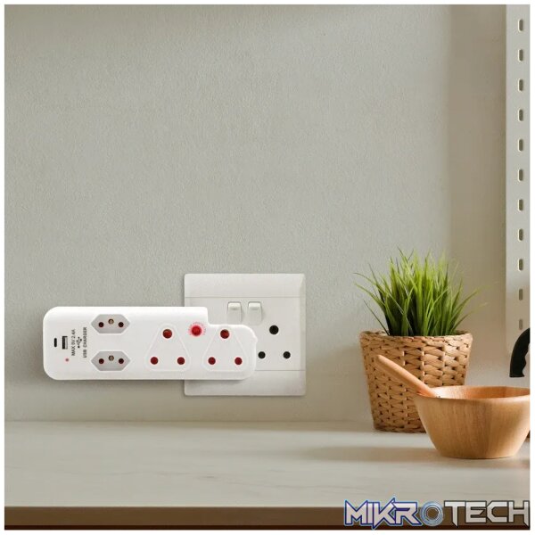 Ellies  4 Way Medium Surge adaptor with type C + USB - Image 13