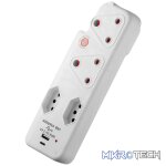 Ellies  4 Way Medium Surge adaptor with type C + USB - Image 3