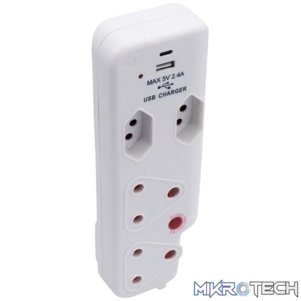 Ellies 4 Way Medium Surge adaptor with type C + USB Ellies 4 Way Medium Surge adaptor with type C + USB