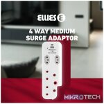 Ellies  4 Way Medium Surge adaptor with type C + USB - Image 9