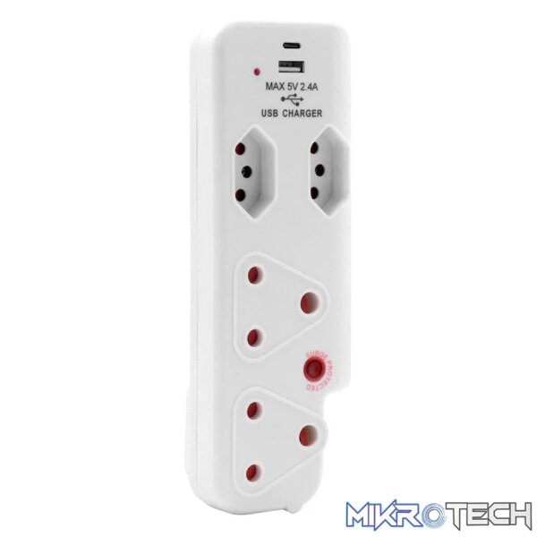 Ellies  4 Way Medium Surge adaptor with type C + USB - Image 10