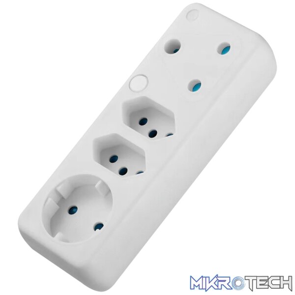 Ellies 4-Way Schuko Adaptor - White Ellies 4-Way Schuko Adaptor - White