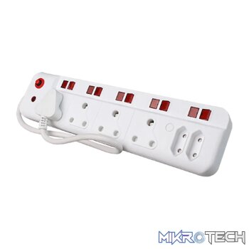 Ellies 6 Way  Multiplug With Illuminated Switches