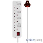 Ellies 8-Way High Surge Multiplug 0.5m