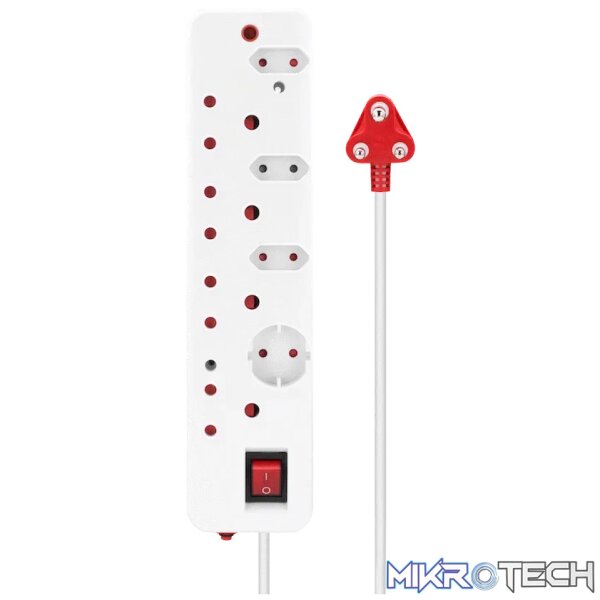 Ellies 8-Way Medium Surge Multiplug 0.5m Ellies 8-Way Medium Surge Multiplug 0.5m