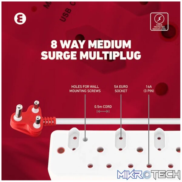 Ellies 8-Way Medium Surge Multiplug 0.5m - Image 10
