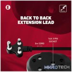 Ellies Back to Back Heavy Duty Extension Lead - 3m - Image 12