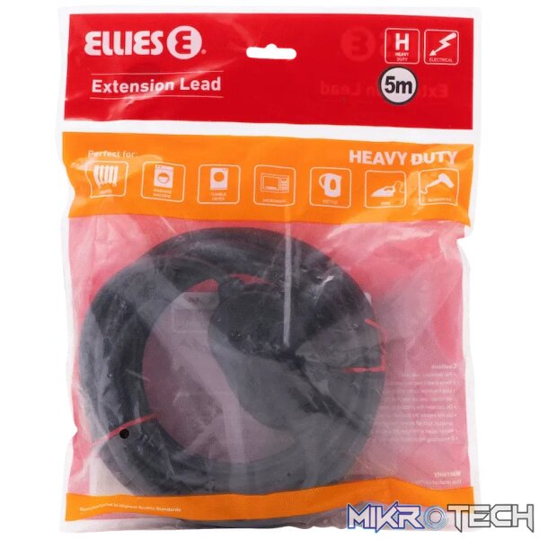 Ellies Back to Back Heavy Duty Extension Lead - 5m - Image 5