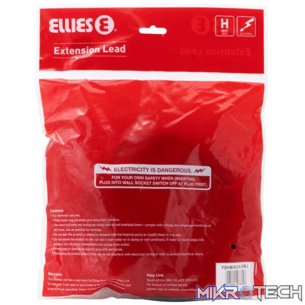 Ellies Back to Back Heavy Duty Extension Lead - 5m - Image 6