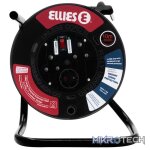 Ellies Heavy Duty Medium Surge Protected Extension Reel 10m - Black - Image 3