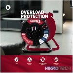 Ellies Heavy Duty Medium Surge Protected Extension Reel 10m - Black - Image 9