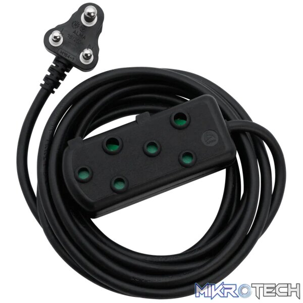 Ellies Side by Side Heavy Duty Extension Lead-10M-BK Ellies Side by Side Heavy Duty Extension Lead-10M-BK