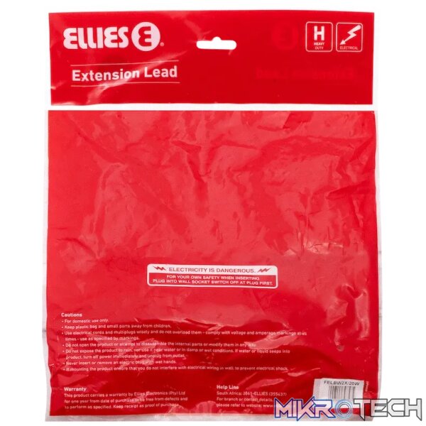 Ellies Side by Side Light Duty Extension Lead-20M - Image 4