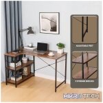 Everfurn Anthony L-Shaped Corner Work Desk - Steel Frame - Image 11