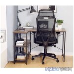 Everfurn Anthony L-Shaped Corner Work Desk - Steel Frame - Image 3