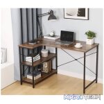 Everfurn Anthony L-Shaped Corner Work Desk - Steel Frame - Image 4