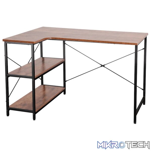 Everfurn Anthony L-Shaped Corner Work Desk - Steel Frame Everfurn Anthony L-Shaped Corner Work Desk - Steel Frame