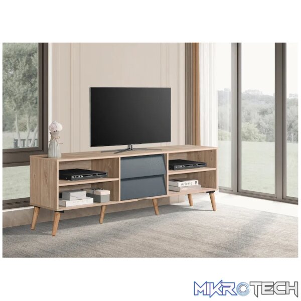 Everfurn Everest Tall TV Stand - 2 Drawers - Image 2