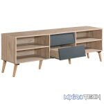 Everfurn Everest Tall TV Stand - 2 Drawers