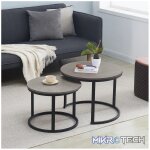 Everfurn Indus Nesting Coffee Table - Ash Grey - Extra Large (2 Piece) - Image 2