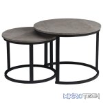 Everfurn Indus Nesting Coffee Table - Ash Grey - Extra Large (2 Piece)