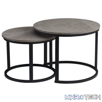 Everfurn Indus Nesting Coffee Table - Ash Grey - Extra Large (2 Piece)