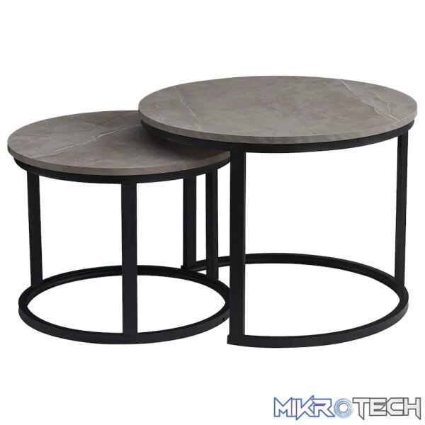 Everfurn Indus Nesting Coffee Table - Ash Grey - Extra Large (2 Piece) Everfurn Indus Nesting Coffee Table - Ash Grey - Extra Large (2 Piece)