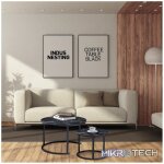 Everfurn Indus Nesting Coffee Table Black 2 Piece - Image 3