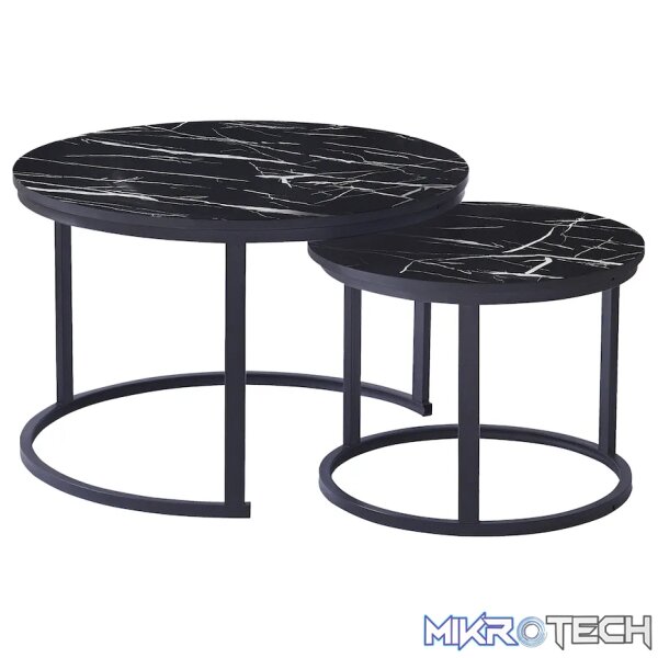 Everfurn Indus Nesting Coffee Table Black 2 Piece Everfurn Indus Nesting Coffee Table Black 2 Piece