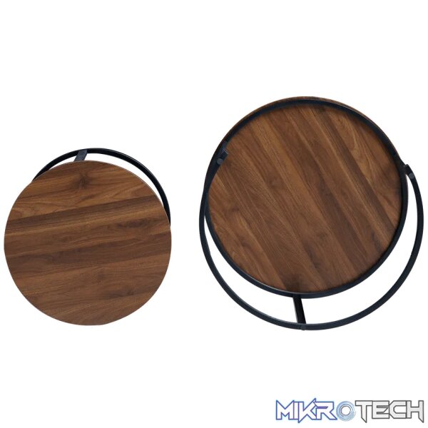 Everfurn Indus Nesting Coffee Table - Mahogany 2-Piece - Image 2