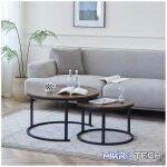 Everfurn Indus Nesting Coffee Table - Mahogany 2-Piece - Image 11