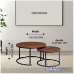 Everfurn Indus Nesting Coffee Table - Mahogany 2-Piece - Image 4