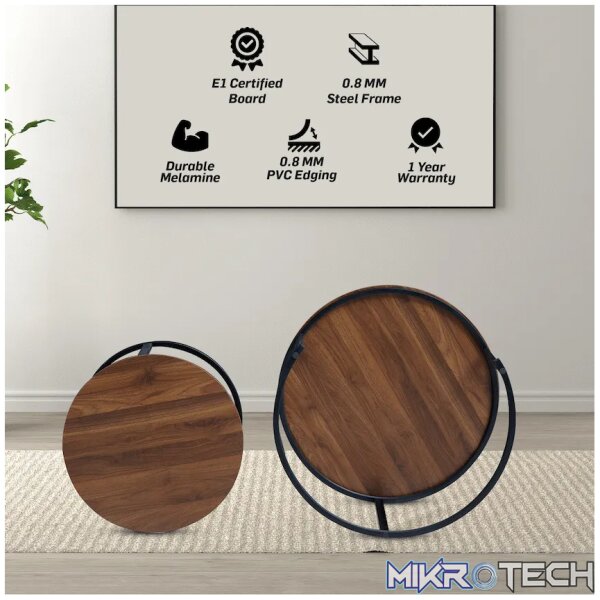 Everfurn Indus Nesting Coffee Table - Mahogany 2-Piece - Image 5