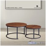 Everfurn Indus Nesting Coffee Table - Mahogany 2-Piece - Image 6