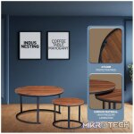Everfurn Indus Nesting Coffee Table - Mahogany 2-Piece - Image 8