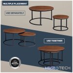 Everfurn Indus Nesting Coffee Table - Mahogany 2-Piece - Image 10