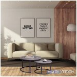 Everfurn Indus Nesting Coffee Table Marble Grey 2 - Piece - Image 7