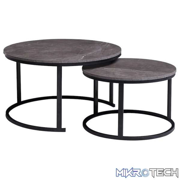 Everfurn Indus Nesting Coffee Table Marble Grey 2 - Piece Everfurn Indus Nesting Coffee Table Marble Grey 2 - Piece