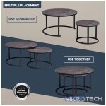 Everfurn Indus Nesting Coffee Table Marble Grey 2 - Piece - Image 10