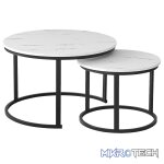 Everfurn Indus Nesting Coffee Table - White (2 Piece)