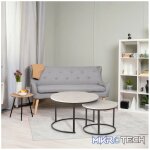 Everfurn Indus Nesting Coffee Table - White (2 Piece) - Image 3