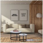 Everfurn Indus Nesting Coffee Table - White (2 Piece) - Image 4