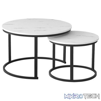 Everfurn Indus Nesting Coffee Table - White (2 Piece)